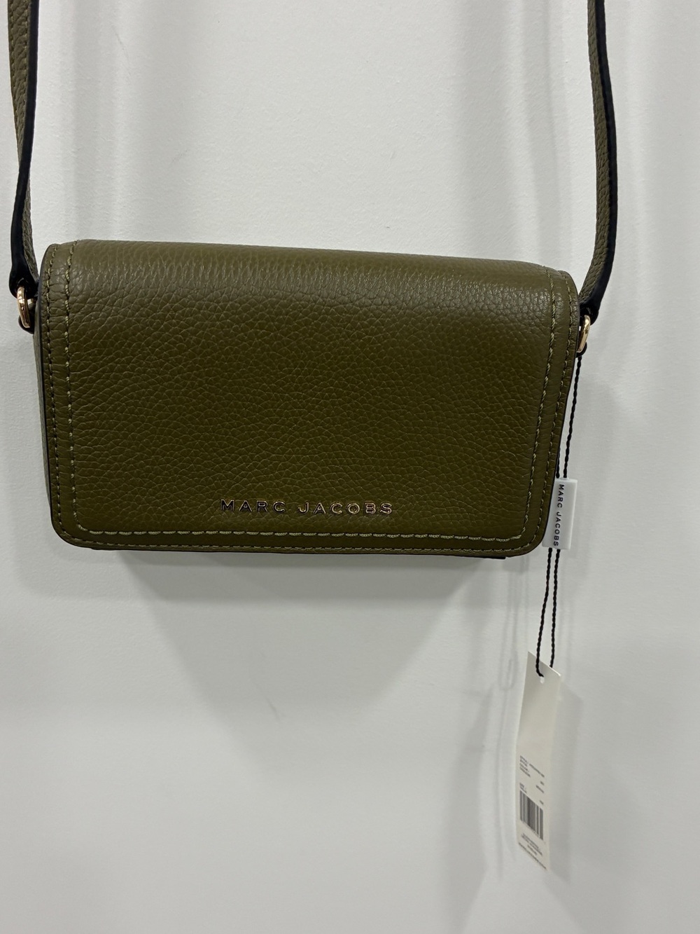 NWT Marc Jacobs Leather Crossbody Bag Olive Green Beech Adjustable Strap